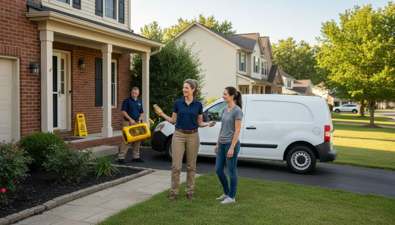 Residential water damage restoration in New Philadelphia, PA